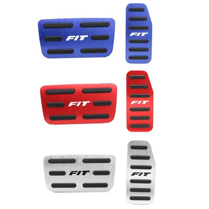 Couvercle de pédale d'accélérateur de frein de voiture, 3 couleurs, 2 pièces/ensemble AT pour Honda