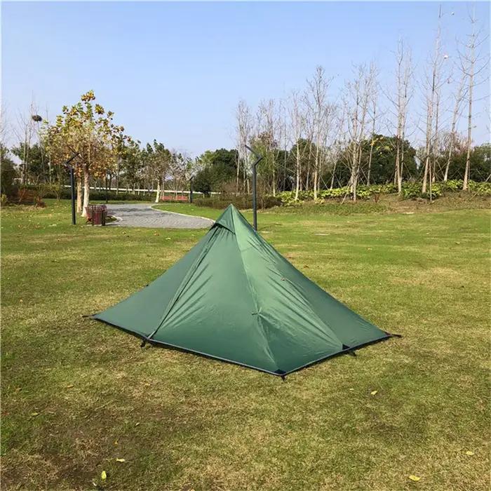 1 personne randonnée Camping tente ultralégère sans tige pyramide