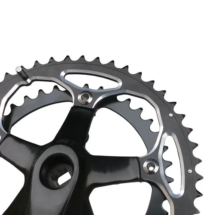 130 BCD Double plateau 39/50T anneau de chaîne de vélo de route en alliage d'aluminium 10/11 vitesse