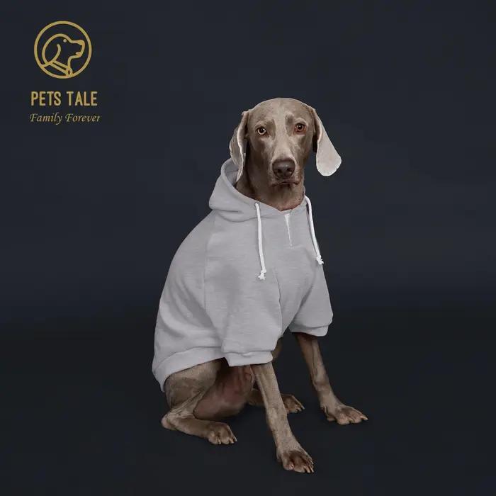 Sweat à capuche pour chien de couleur unie avec poche