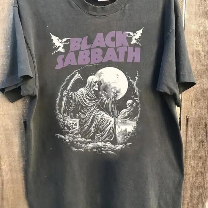 Vintage années 80 noir Sabbat bande T-Shirt