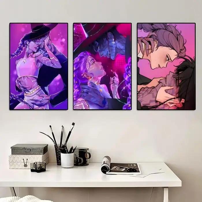 Affiche D-Demon Hunters Anime Vintage Style Moderne Décoration Murale Chambre Salon Occasions Spéciales