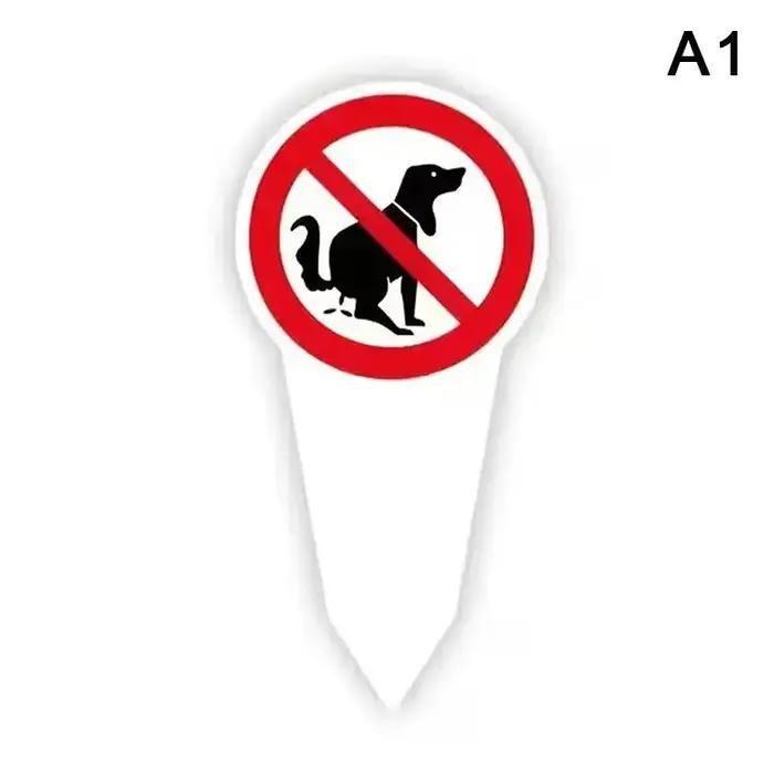 Panneau en plastique « Pas de crottes de chien » – Avertissement de proscution des excréments