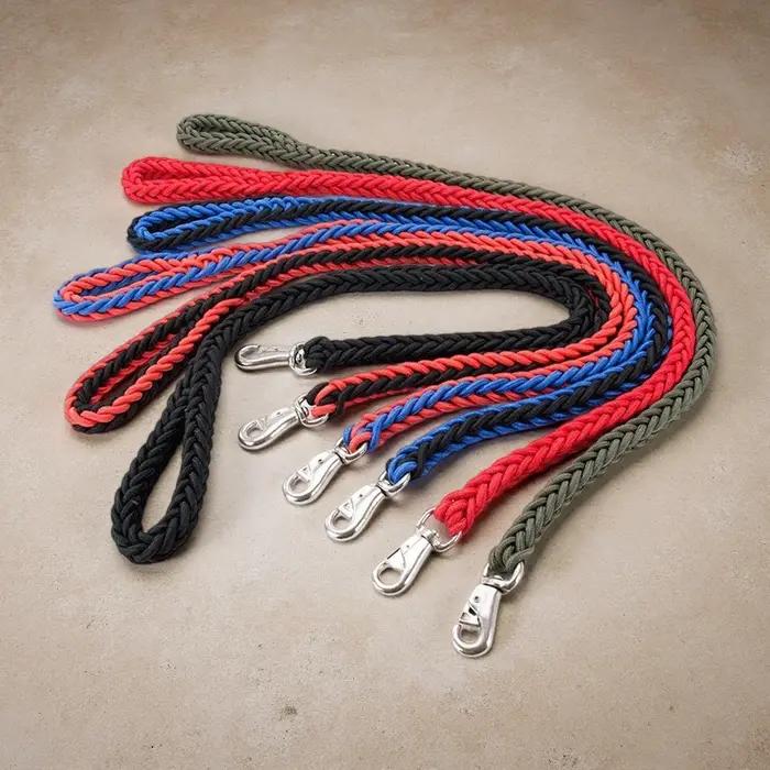 Laisse pour chien tressée à 8 brins, robuste : laisse tactique anti-traction pour races moyennes/grandes, réglable et réfléchissante