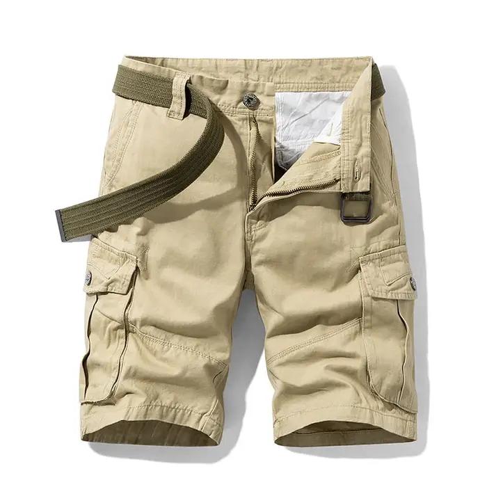 Short Cargo militaire Baggy multi-poches pour hommes, en coton kaki, tactique, pantalon court 30-38,
