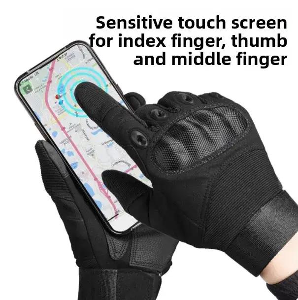 Gants tactiques coque dure protection complète - Compatibles écrans tactiles anti-dérapage chasse