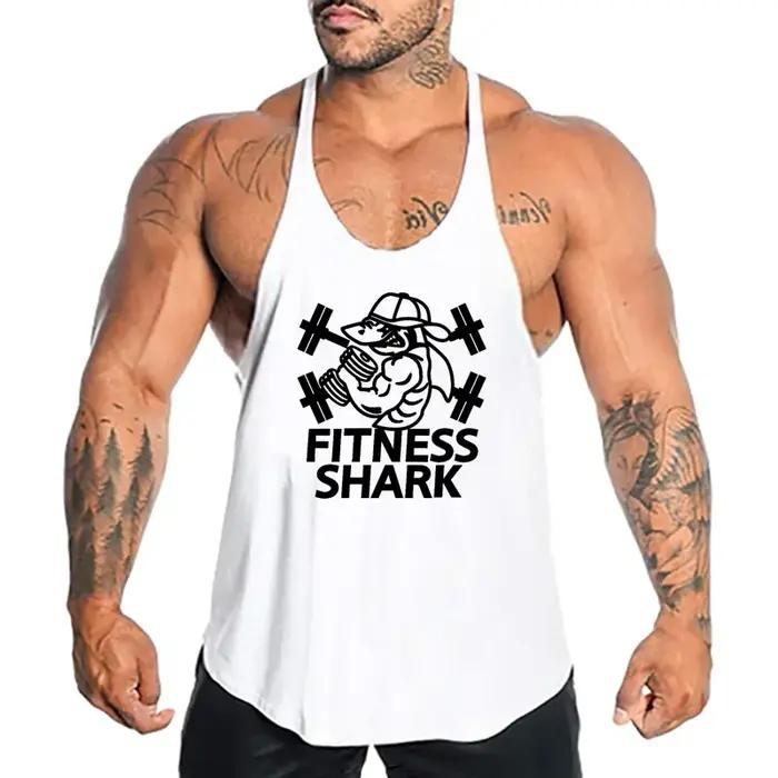 Gilets d'été en coton respirant à bretelles, dos en Y, sans manches, musculation, chemises de Sport