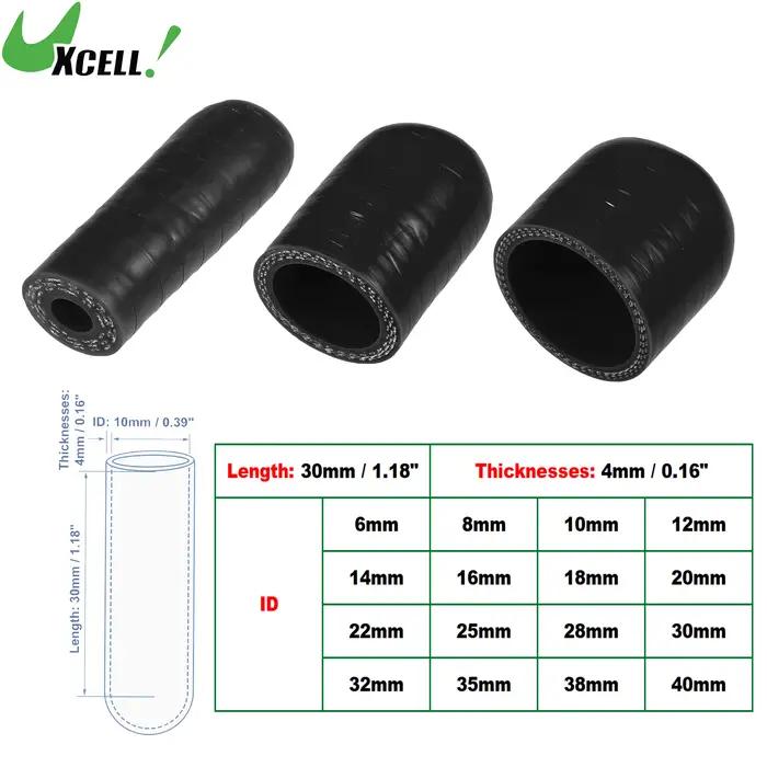 UXCELL 6mm-40mm ID 30mm de longueur bouchon d'extrémité de tuyau en caoutchouc de Silicone de voitur