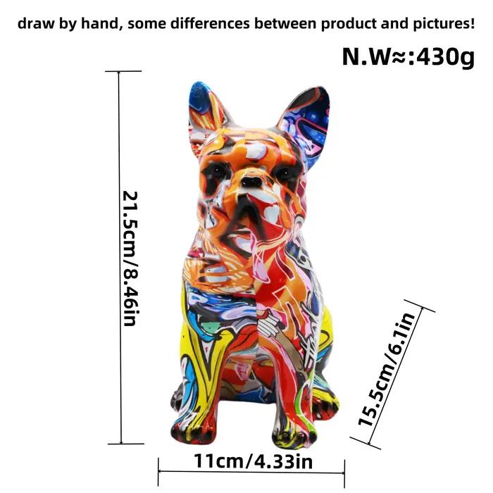Figurine de bouledogue français assis