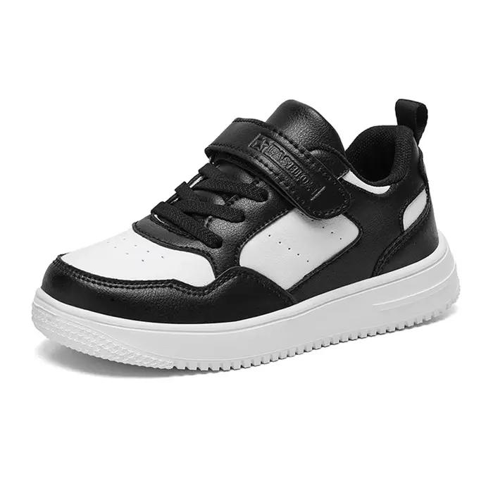 Baskets en Cuir Confortables et Plates pour Garçon et Fille