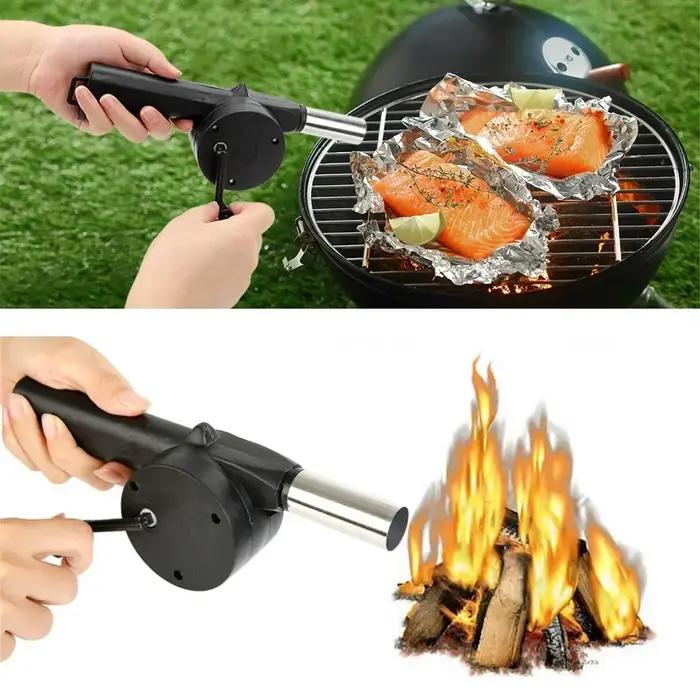 Accessoires de Camping Pique-Nique Souffleur Air Manivelle Outils Soufflet Feu Ventilateur Barbecue Portable Occasions Spéciales