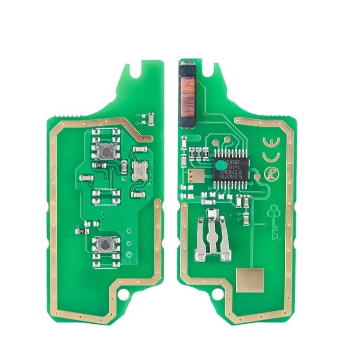 KEYYOU pour Peugeot Cle llave 207 307 407 pour CITROEN C1 C2 C3 C4 C5 Berlingo 433Mhz ID46 ASK FSK c