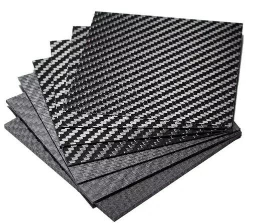 Panneau de plaque en Fiber de carbone Pure