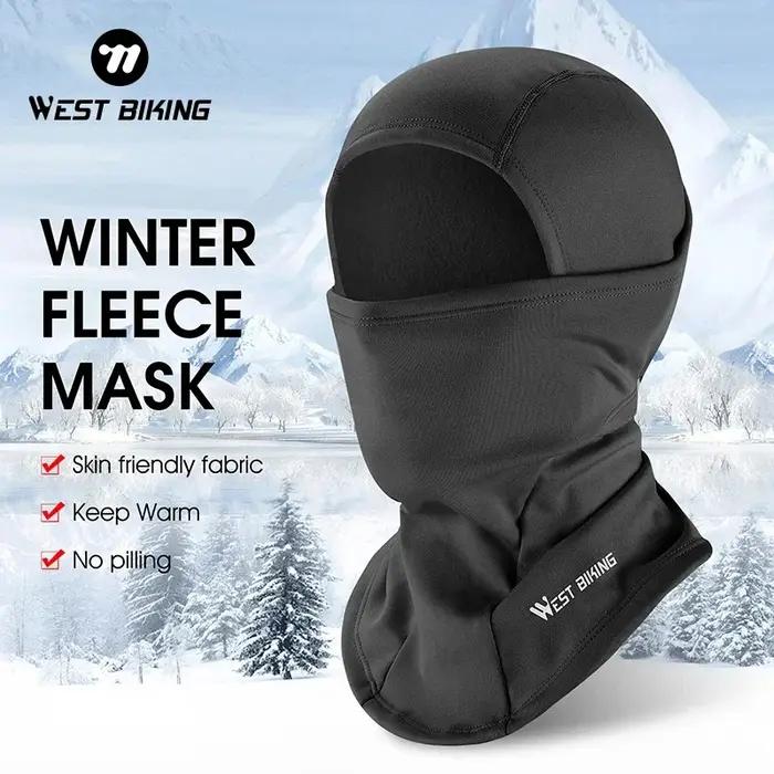 WEST BIKING-Cagoule de cyclisme en velours, écharpe de course chaude, couverture complète du visage,