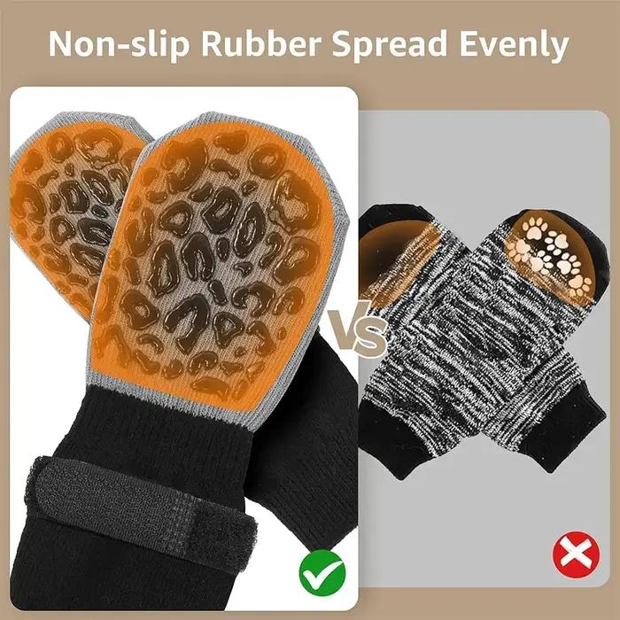 4 protections antidérapantes pour pattes de chien avec contrôle de traction