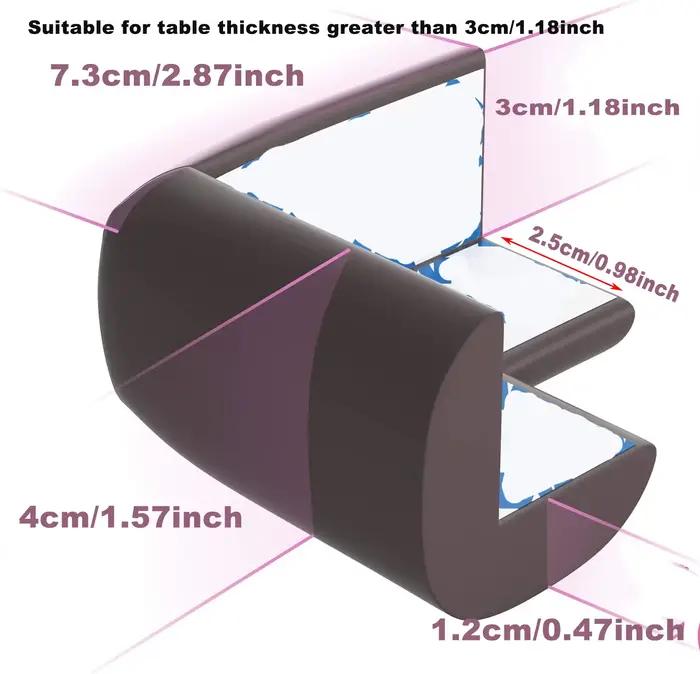 Protections d'angle souples pour bébé, 4 pièces, protection d'angle de Table pré-adhésive pour meubl