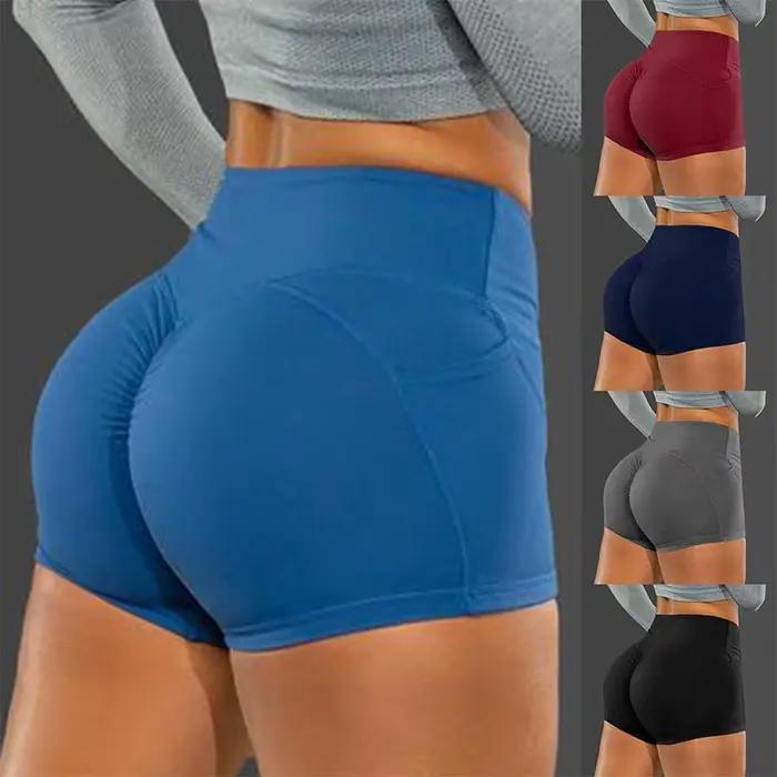Short de fitness taille haute sans couture, pantalon de levage de hanche élastique, mode de course à pied, pour femmes, activités sportives, entraînements de musculation, tenues de fitness, couleurs variées, pour l'été