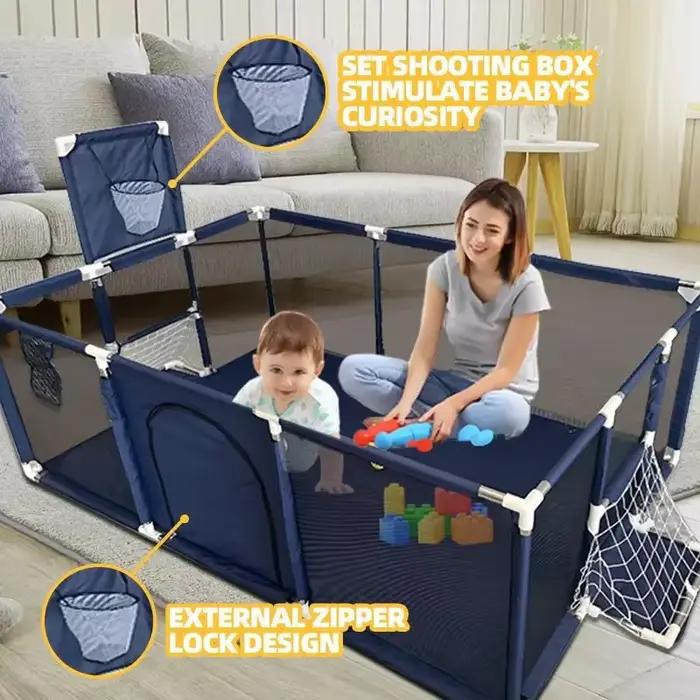 IMBABY Grand parc pour 0 à 6 ans – Jardin de jeu de sécurité intérieure/extérieure avec rembourrage