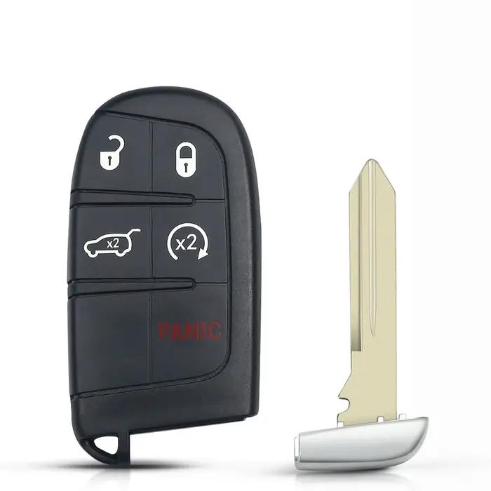 Coque de clé télécommande intelligente KEYYOU pour Jeep Renegade boussole Cherokee Dodge Ram 1500 chargeur de voyage Challenger coque de clé élégante pour femmes occasions spéciales