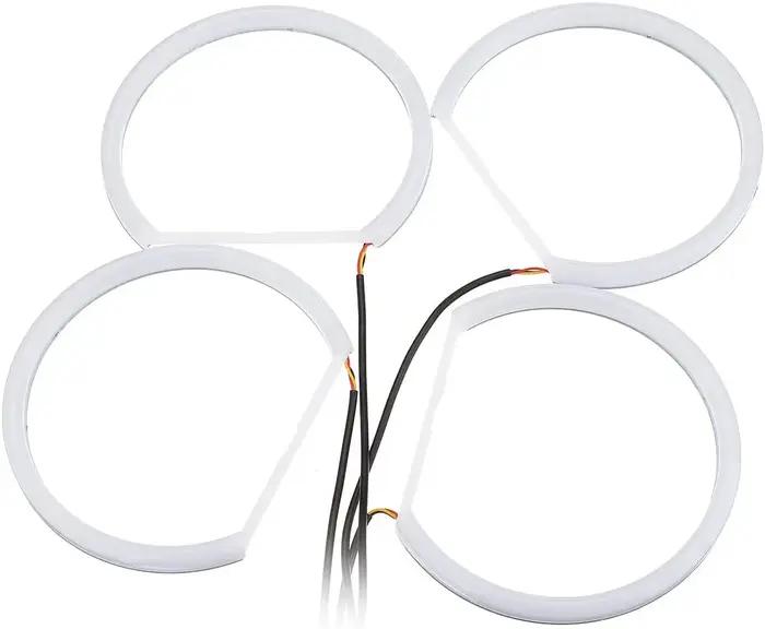 Anneau Halo Angel Eye DRL pour BMW E36, E38, E39, E46, lumières de voiture en coton, ambre blanc cla