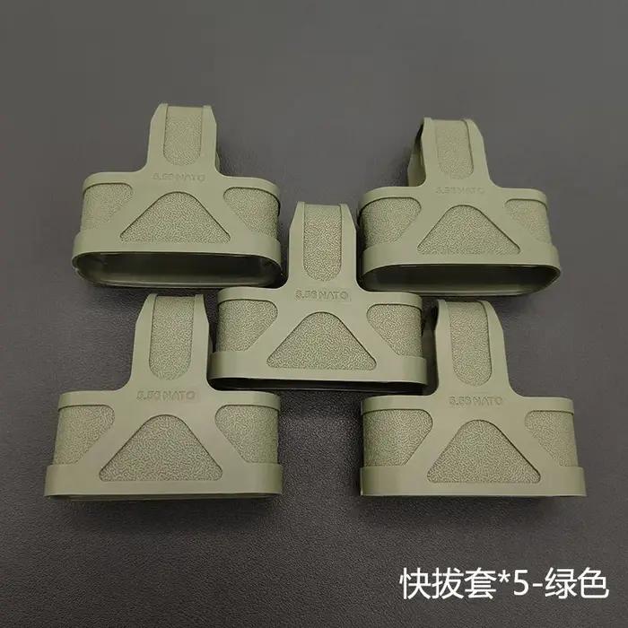 Cage tactique d'extérieur AK 5.56 avec boucle de traction en caoutchouc pour magazines M4 M14 M16 pour chasseurs et sportifs de plein air