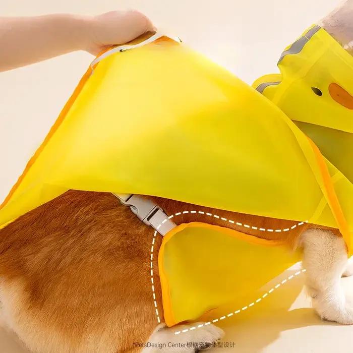 Vêtements de pluie en forme de canard pour chien