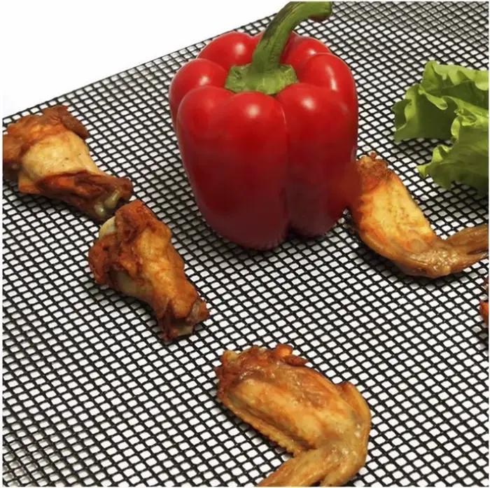 Tapis de barbecue résistant aux hautes températures, antiadhésif, découpable, en matériaux de qualité alimentaire pour soirées et fêtes en plein air