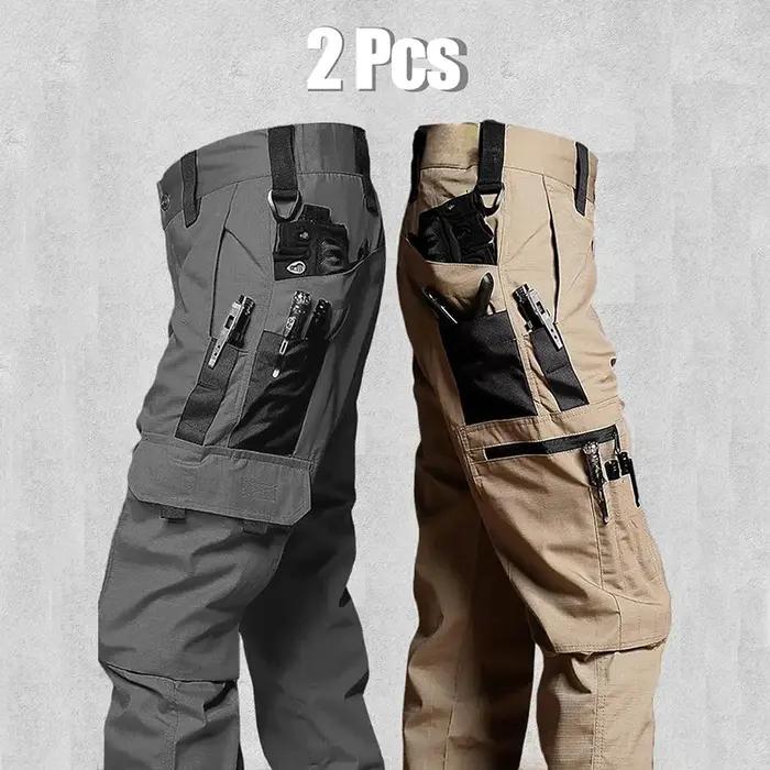 Ensemble 2 pièces pantalon cargo tactique homme imperméable résistant chasse randonnée outdoor