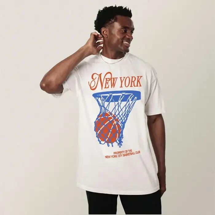 T-shirt de basketball New York pour hommes et femmes