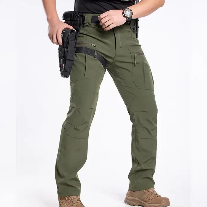 Pantalon tactique homme printemps automne multi-poches imperméable cargo militaire taille EU