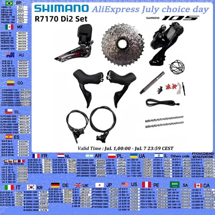 Dérailleur arrière Shimano Di2 R7170 avec système électronique pour vélos de route 24 vitesses alliage robuste occasions sportives et loisirs
