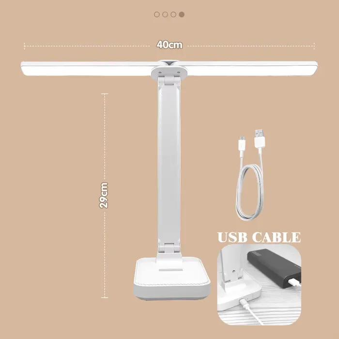Lampe de bureau USB à 3 niveaux de luminosité réglable, veilleuse tactile, rechargeable par USB, pro