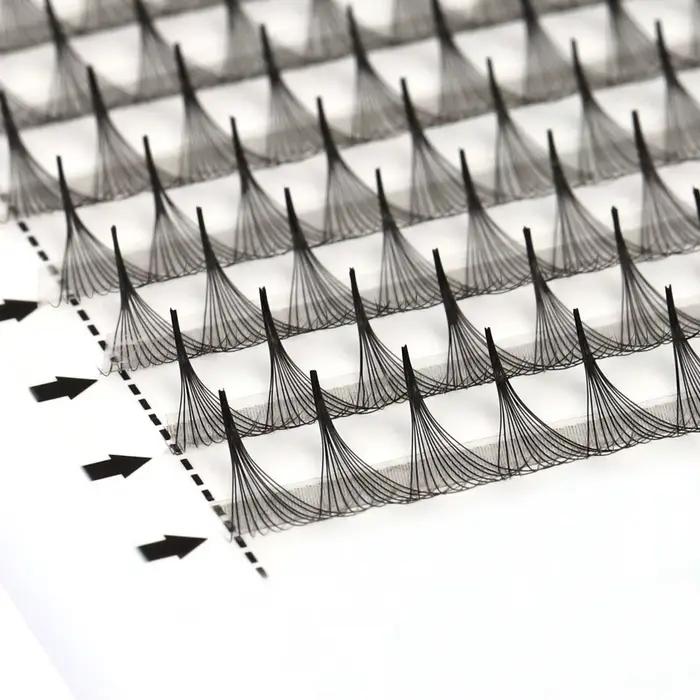 AGUUD-Extensions de cils préfabriquées, 10 plateaux/lot, volume russe, super éventails, aiguille, ti