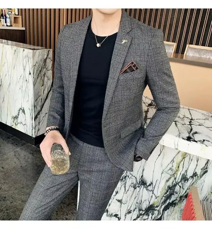 Costume en chanvre (Blazer + Pantalon) pour homme