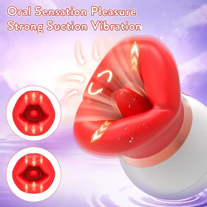 Vibromasseur à Succion pour Femme, Léchage de Langue, Ventouse de Clitoris, Continents Oraux Féminin