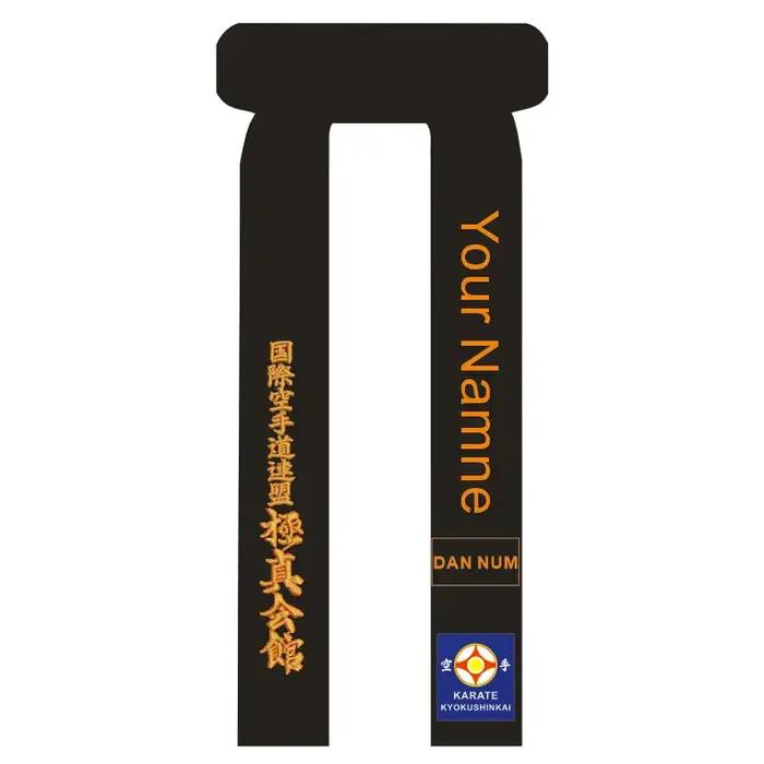Kyokushin ceintures noires broderie la fédération internationale du karaté IKF Shinkyokushinkai grand-mère large 4.5