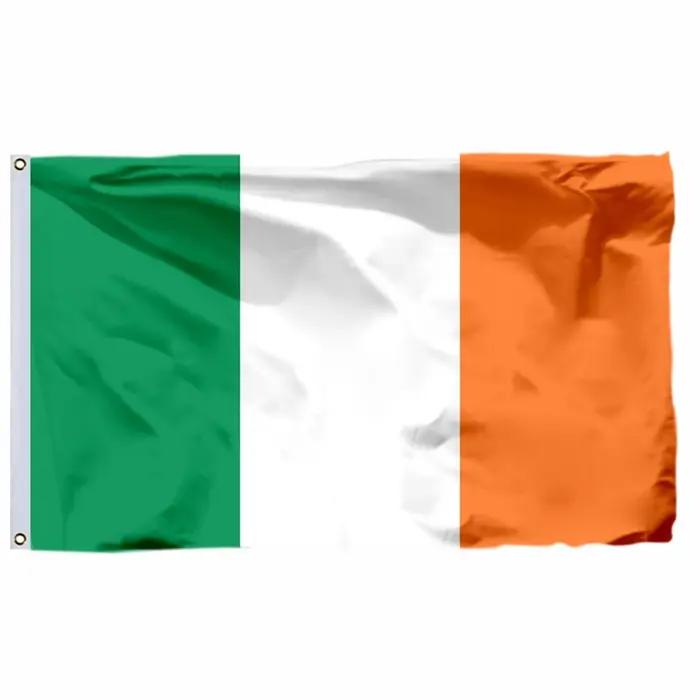 Drapeau militaire d'Irlande Bannière de l'armée 100D Polyester 90 x 150 cm 3 x 5 pieds Impression double face Drapeaux