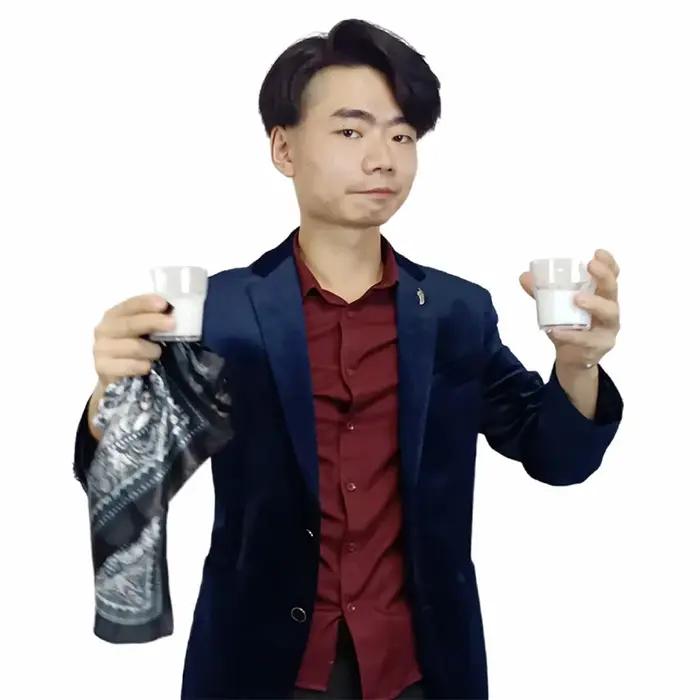 Serviette de magie pour barman en verre - Apparitions de boissons et cocktails - Spectacle de scène et illusions de bar - Pour débutants et professionnels