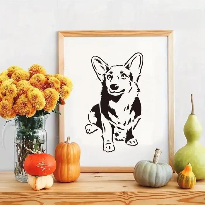 Bview Art – Lot de 9 pochoirs en forme de tête de chien pour la peinture