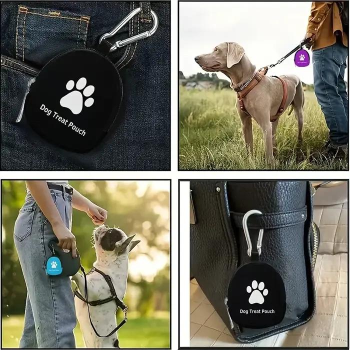 Pochette ovale pour friandises pour chats et chiens ; Pochette multifonctionnelle pour la dressage des chiens en extérieur ; Pochette à crochet ; Pochette pour clés et pièces de monnaie, accessoires p