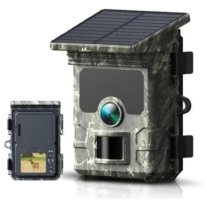 Caméra de chasse à panneau solaire étanche 30MP 2K