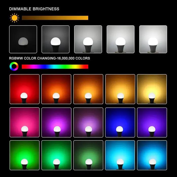 Homekit – ampoule Wifi intelligente multicolore, variable, E27, LED, contrôle Siri, fonctionne avec