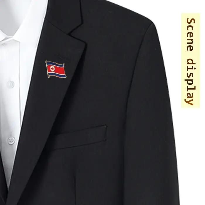 Épingles à revers drapeau national de Corée du Nord badge souvenir broche élégante pour femme occasions spéciales patriotisme trousseau de mariage cadeau unique