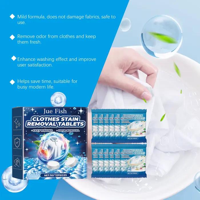 Tablette d'élimination des taches de tissu solution de blanchiment puissante pour vêtements livres jaunes occassions spéciales parfum lavande non parfumé
