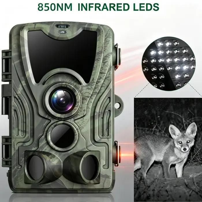 Caméra de chasse 20MP avec vision nocturne étanche IP65 pour observation de la faune et suivi scientifique