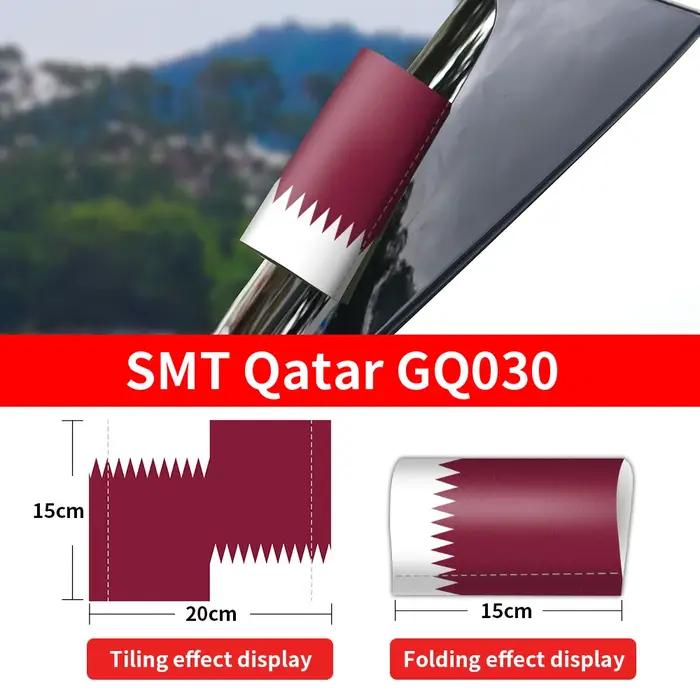 Autocollant 3D Logo Drapeau du Qatar PVC Noir Protection Solaire Fenêtre Voiture Occasions Spéciales