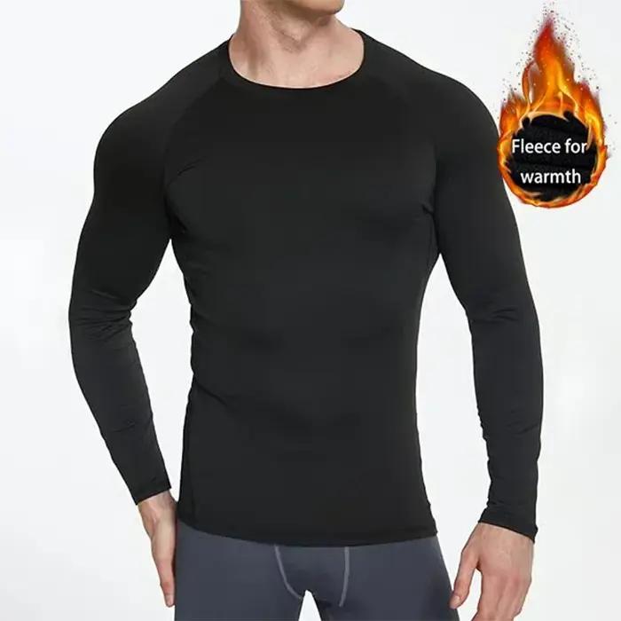 Ensemble de sous-vêtements thermiques pour homme, chaud, respirant, vêtements de maison, couleur unie, polyvalent, absorbant la transpiration, couche de base sportive, automne-hiver