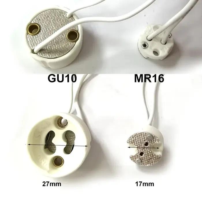2/5/10 pièces en céramique GU10 MR16 MR11 GU5.3 G4 support de lampe douille adaptateur de base exten