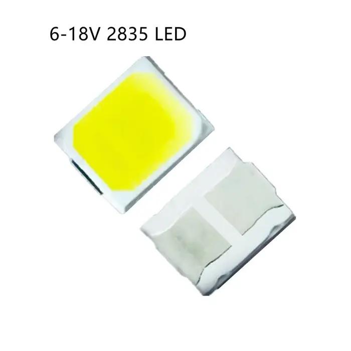 100 pièces 2835 LED SMD 18v 9v 6v 3v lumière haute puissance 1w 0.2w 0.3w 0.5w puce haute tension