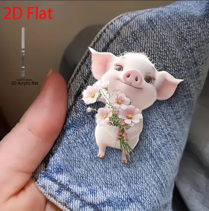 Broche 2D Chihuahua Chiot avec Collier Cœur